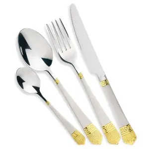 Набір столових приладів на 12 персон із нержавіючої сталі 72 предмети Zillinger ZL 72 G Yana Набір столових приладів на 12 персон із нержавіючої сталі 72 предмети Zillinger ZL 72 G Yana